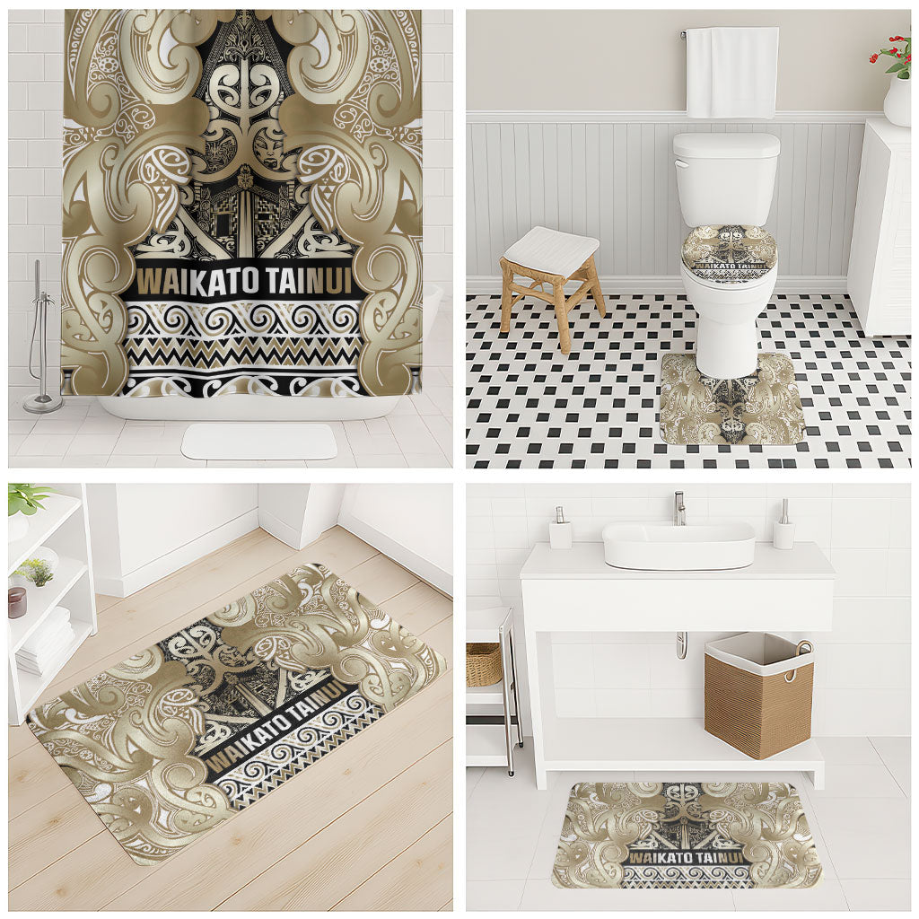 Aotearoa Iwi Waikato Tainui Bathroom Set Maori Wharenui House Tribal Pattern LT9 - Polynesian Pride