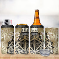 Aotearoa Iwi Waikato Tainui 4 in 1 Can Cooler Tumbler Maori Wharenui House Tribal Pattern LT9 - Polynesian Pride