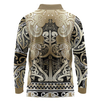 Aotearoa Iwi Waikato Tainui Long Sleeve Polo Shirt Maori Wharenui House Tribal Pattern LT9 - Polynesian Pride