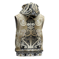 Aotearoa Iwi Waikato Tainui Sleeveless Hoodie Maori Wharenui House Tribal Pattern LT9 - Polynesian Pride
