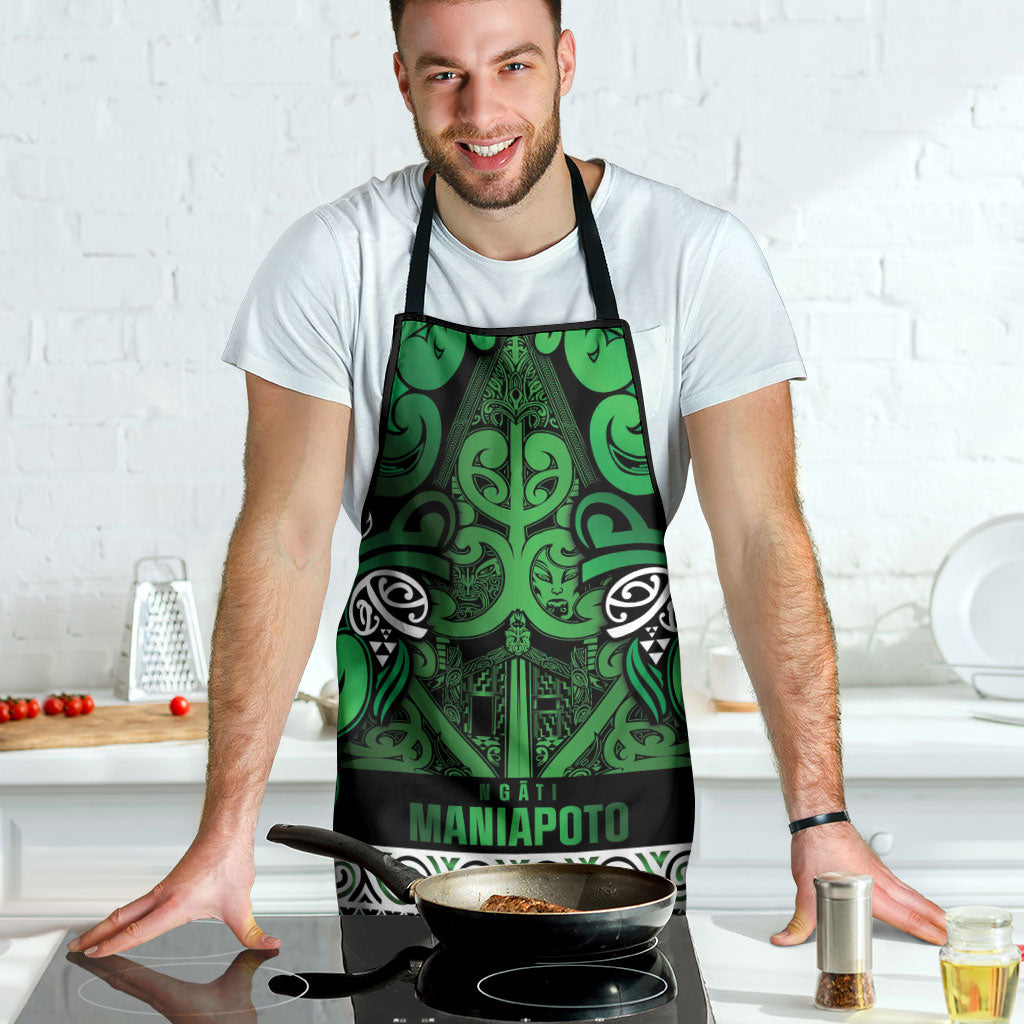Aotearoa Iwi Ngati Maniapoto Apron Maori Wharenui House Tribal Pattern LT9 - Polynesian Pride