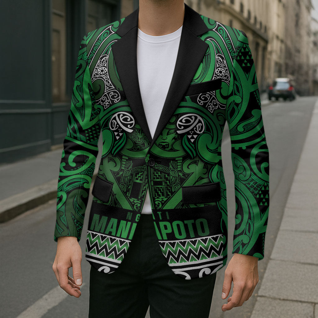 Aotearoa Iwi Ngati Maniapoto Blazer Maori Wharenui House Tribal Pattern LT9 - Polynesian Pride