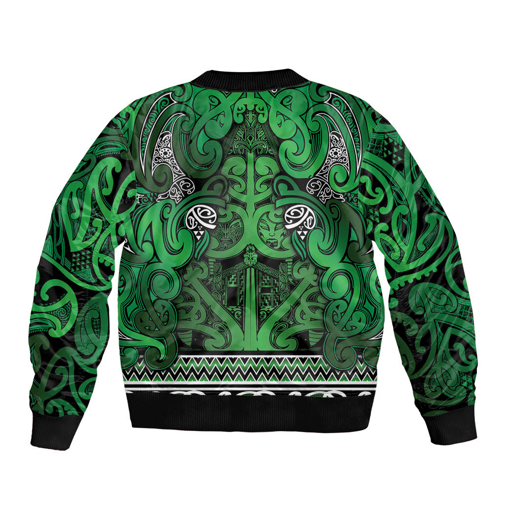 Aotearoa Iwi Ngati Maniapoto Bomber Jacket Maori Wharenui House Tribal Pattern LT9 - Polynesian Pride