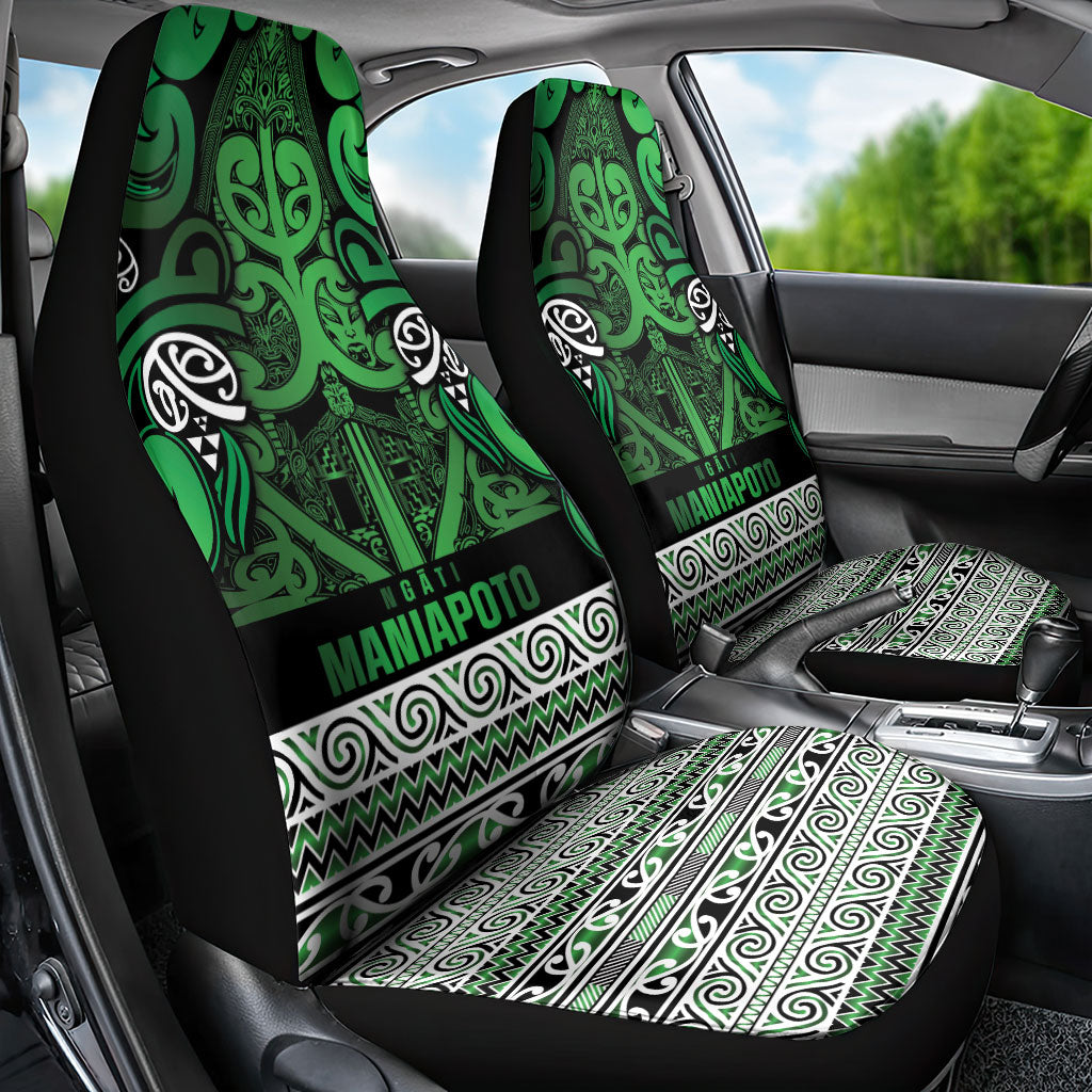 Aotearoa Iwi Ngati Maniapoto Car Seat Cover Maori Wharenui House Tribal Pattern LT9 - Polynesian Pride