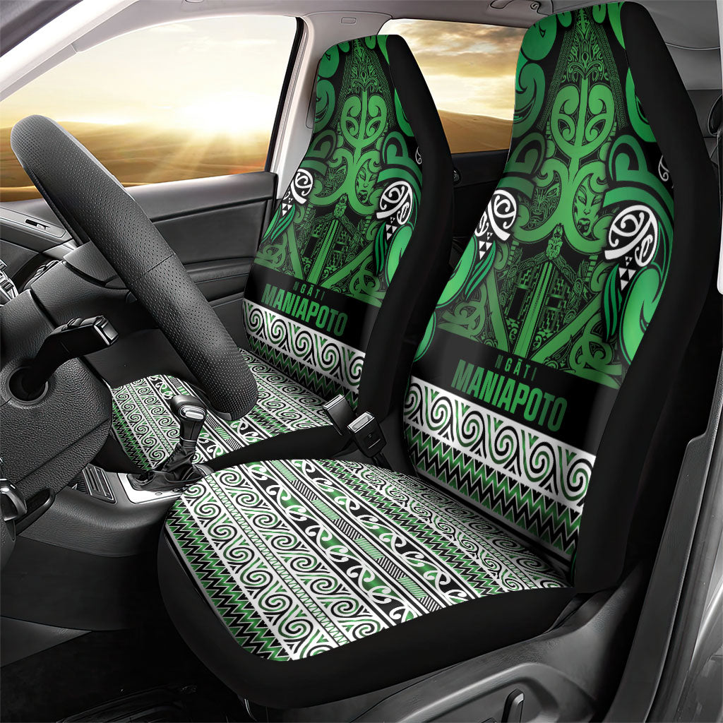 Aotearoa Iwi Ngati Maniapoto Car Seat Cover Maori Wharenui House Tribal Pattern LT9 - Polynesian Pride