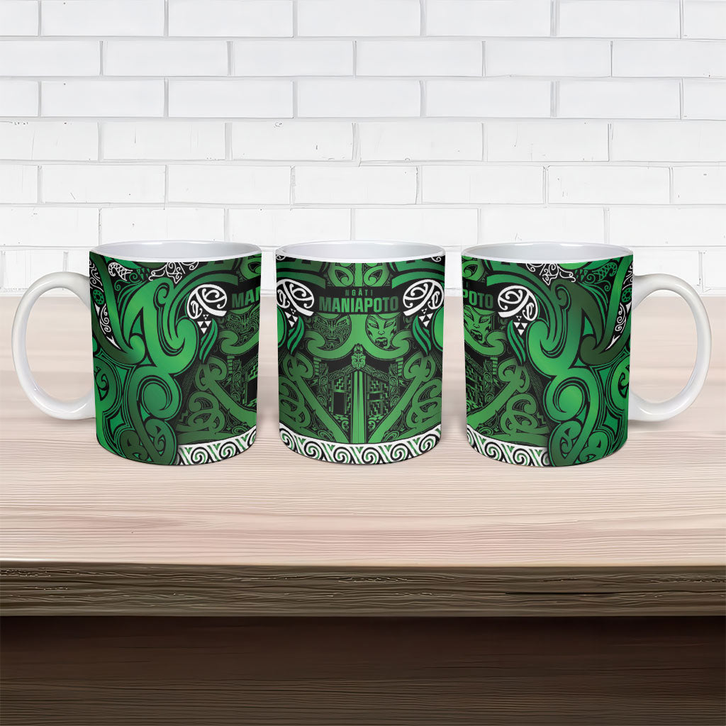 Aotearoa Iwi Ngati Maniapoto Ceramic Mug Maori Wharenui House Tribal Pattern LT9 - Polynesian Pride