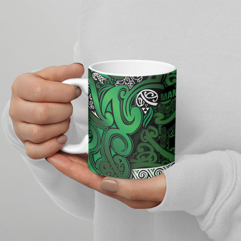Aotearoa Iwi Ngati Maniapoto Ceramic Mug Maori Wharenui House Tribal Pattern LT9 - Polynesian Pride