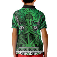 Aotearoa Iwi Ngati Maniapoto Kid Polo Shirt Maori Wharenui House Tribal Pattern LT9 - Polynesian Pride