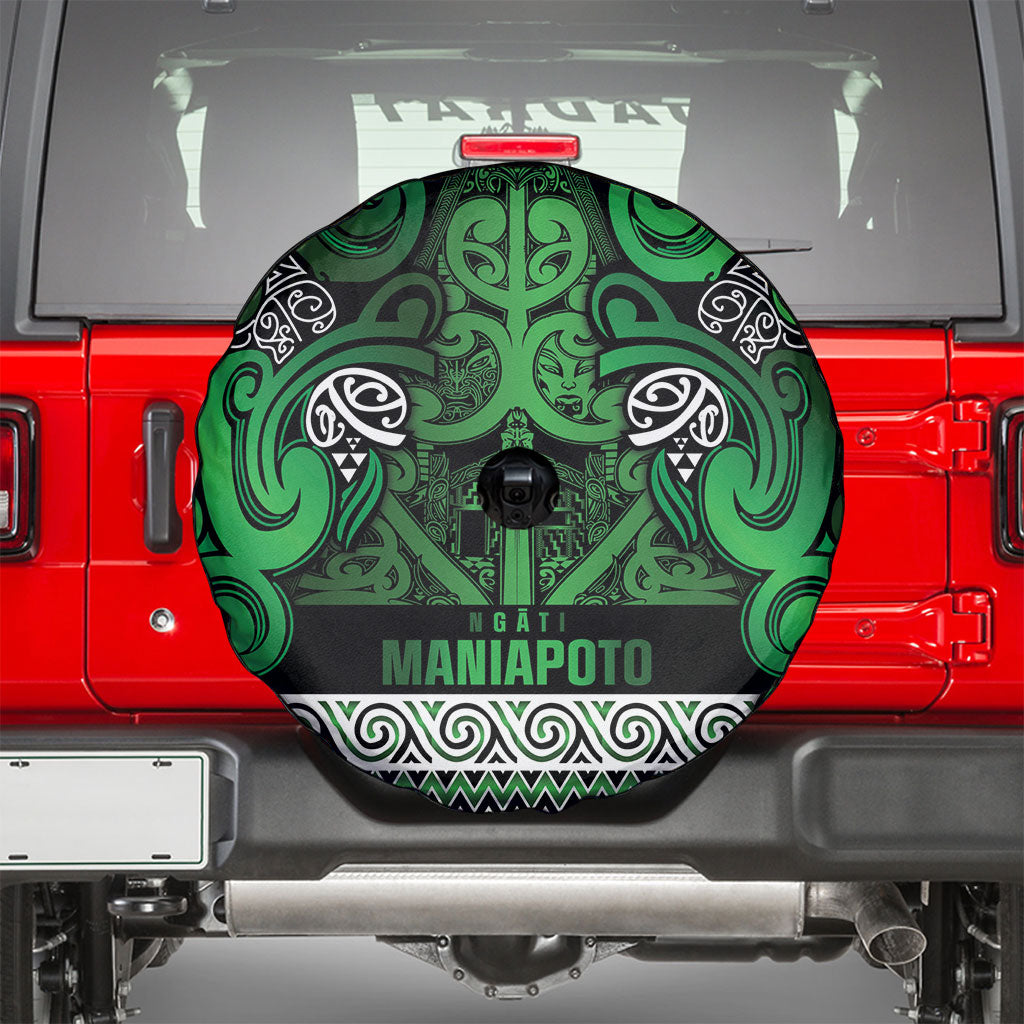 Aotearoa Iwi Ngati Maniapoto Spare Tire Cover Maori Wharenui House Tribal Pattern LT9 - Polynesian Pride