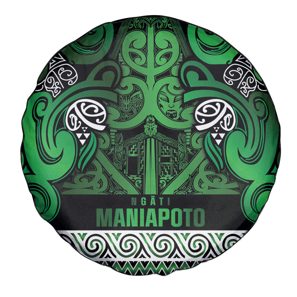 Aotearoa Iwi Ngati Maniapoto Spare Tire Cover Maori Wharenui House Tribal Pattern LT9 - Polynesian Pride
