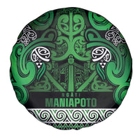 Aotearoa Iwi Ngati Maniapoto Spare Tire Cover Maori Wharenui House Tribal Pattern LT9 - Polynesian Pride