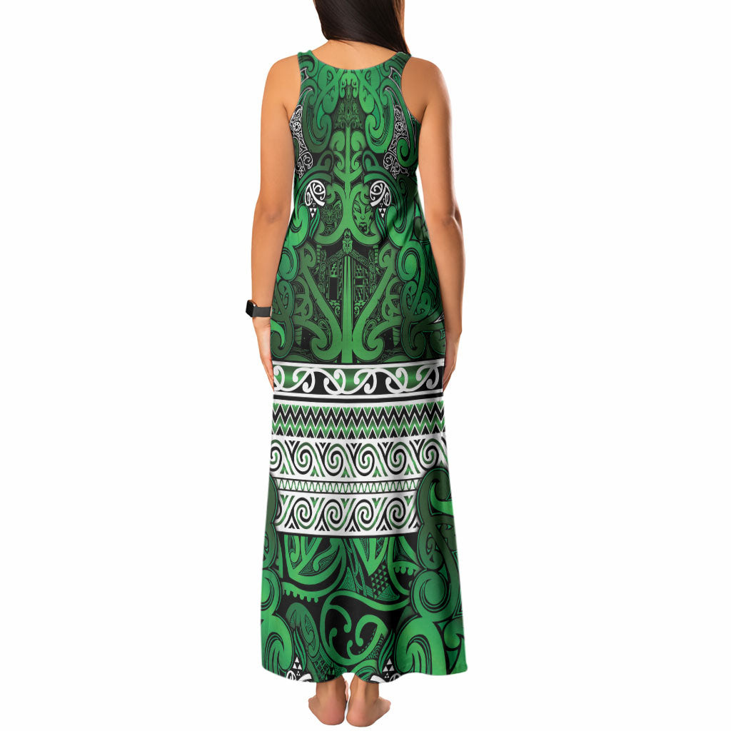 Aotearoa Iwi Ngati Maniapoto Tank Maxi Dress Maori Wharenui House Tribal Pattern LT9 - Polynesian Pride