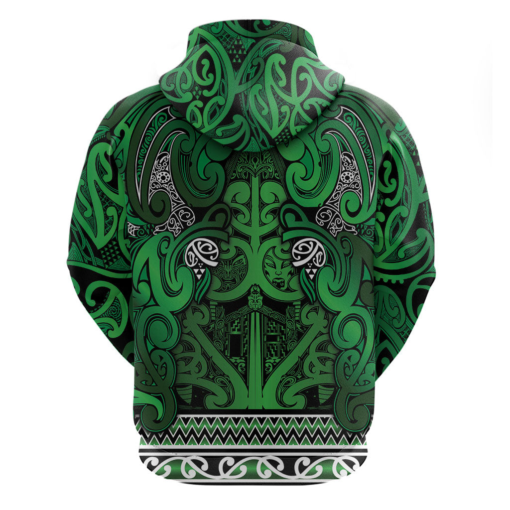 Aotearoa Iwi Ngati Maniapoto Zip Hoodie Maori Wharenui House Tribal Pattern LT9 - Polynesian Pride