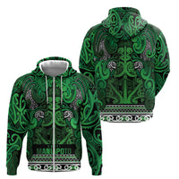 Aotearoa Iwi Ngati Maniapoto Zip Hoodie Maori Wharenui House Tribal Pattern LT9 - Polynesian Pride