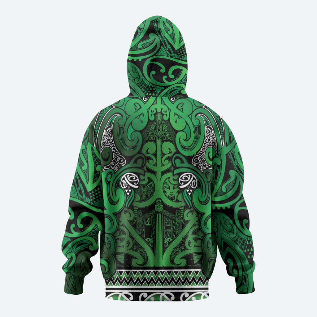 Aotearoa Iwi Ngati Maniapoto Zip Hoodie Maori Wharenui House Tribal Pattern LT9 - Polynesian Pride
