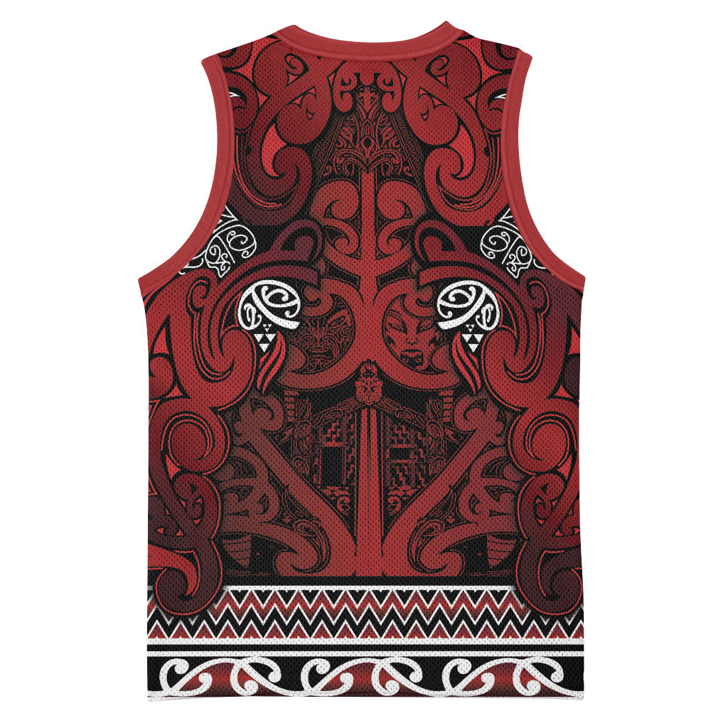 Aotearoa Iwi Te Arawa Basketball Jersey Maori Wharenui House Tribal Pattern LT9 - Polynesian Pride
