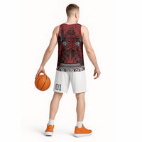 Aotearoa Iwi Te Arawa Basketball Jersey Maori Wharenui House Tribal Pattern LT9 - Polynesian Pride