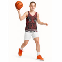 Aotearoa Iwi Te Arawa Basketball Jersey Maori Wharenui House Tribal Pattern LT9 - Polynesian Pride