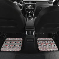 Aotearoa Iwi Te Arawa Car Mats Maori Wharenui House Tribal Pattern LT9 Set 2pcs - Back Dark Red - Polynesian Pride