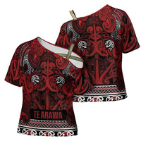 Aotearoa Iwi Te Arawa Cross Shoulder Shirt Maori Wharenui House Tribal Pattern LT9 - Polynesian Pride