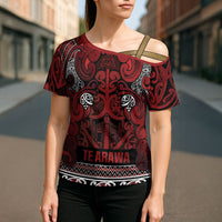 Aotearoa Iwi Te Arawa Cross Shoulder Shirt Maori Wharenui House Tribal Pattern LT9 - Polynesian Pride