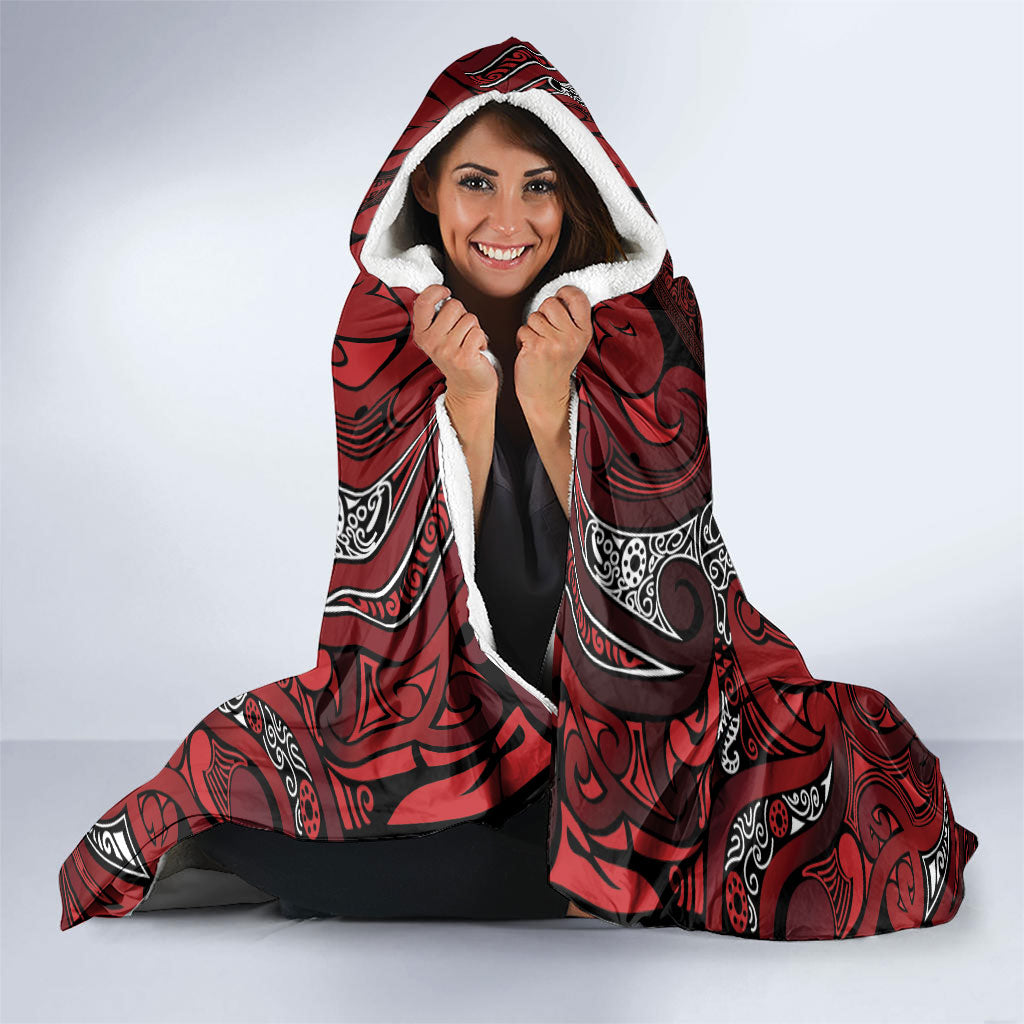 Aotearoa Iwi Te Arawa Hooded Blanket Maori Wharenui House Tribal Pattern LT9 - Polynesian Pride
