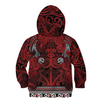Aotearoa Iwi Te Arawa Kid Hoodie Maori Wharenui House Tribal Pattern LT9 - Polynesian Pride