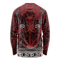 Aotearoa Iwi Te Arawa Long Sleeve Shirt Maori Wharenui House Tribal Pattern LT9 - Polynesian Pride