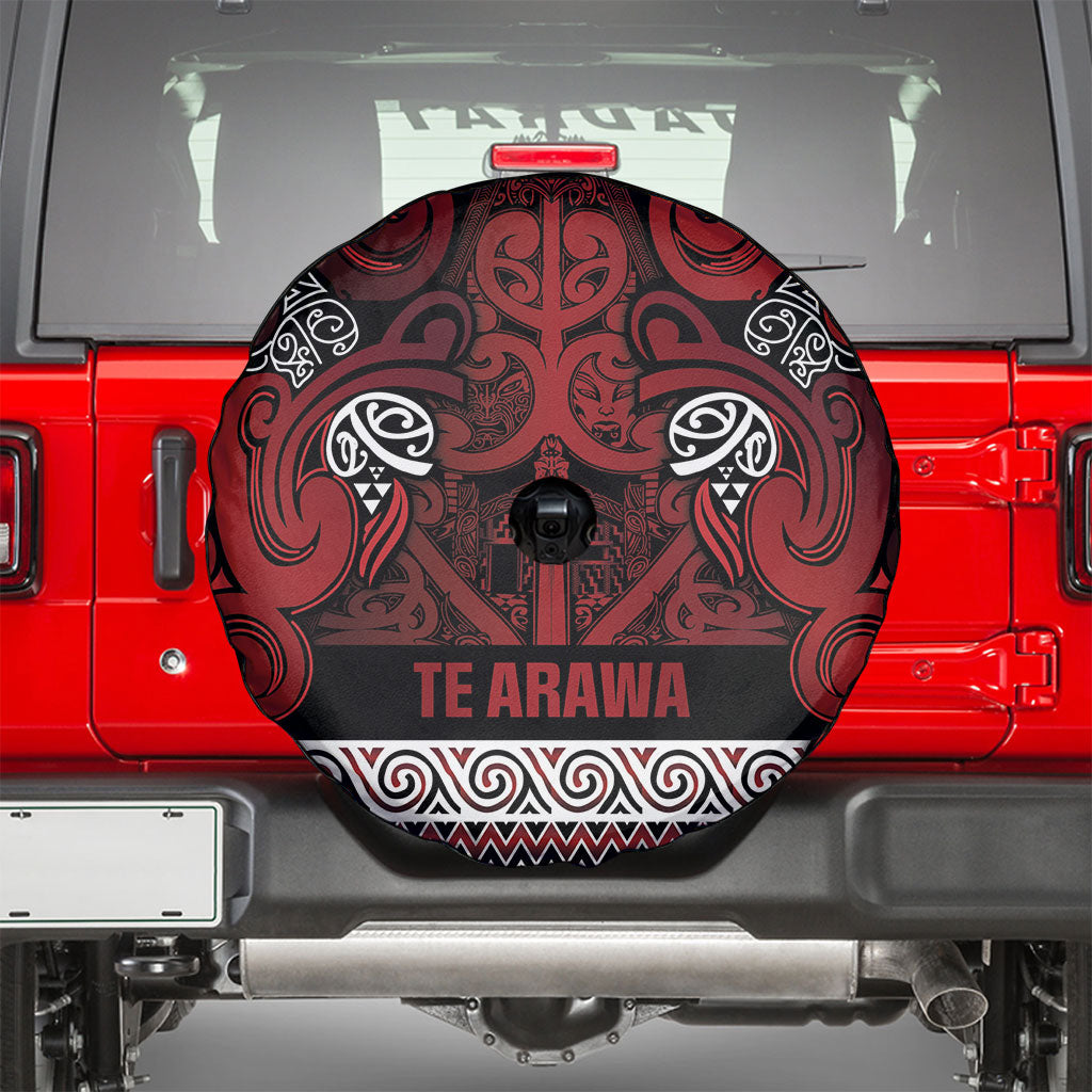 Aotearoa Iwi Te Arawa Spare Tire Cover Maori Wharenui House Tribal Pattern LT9 - Polynesian Pride