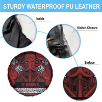 Aotearoa Iwi Te Arawa Spare Tire Cover Maori Wharenui House Tribal Pattern LT9 - Polynesian Pride