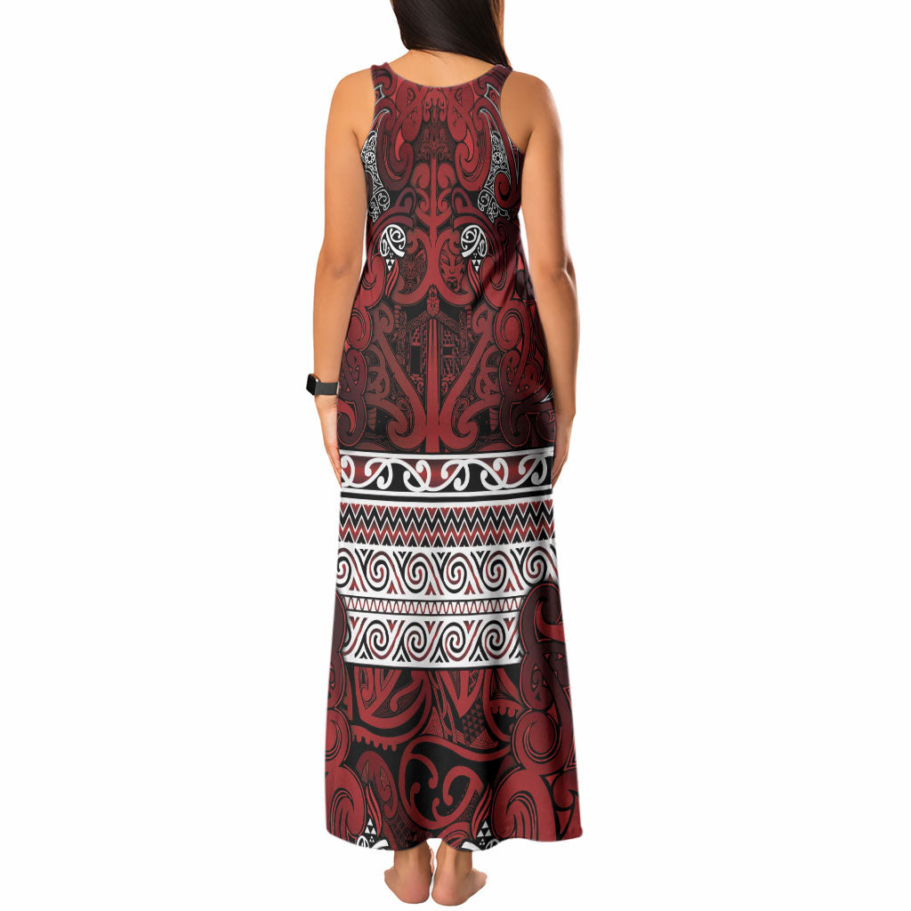 Aotearoa Iwi Te Arawa Tank Maxi Dress Maori Wharenui House Tribal Pattern LT9 - Polynesian Pride