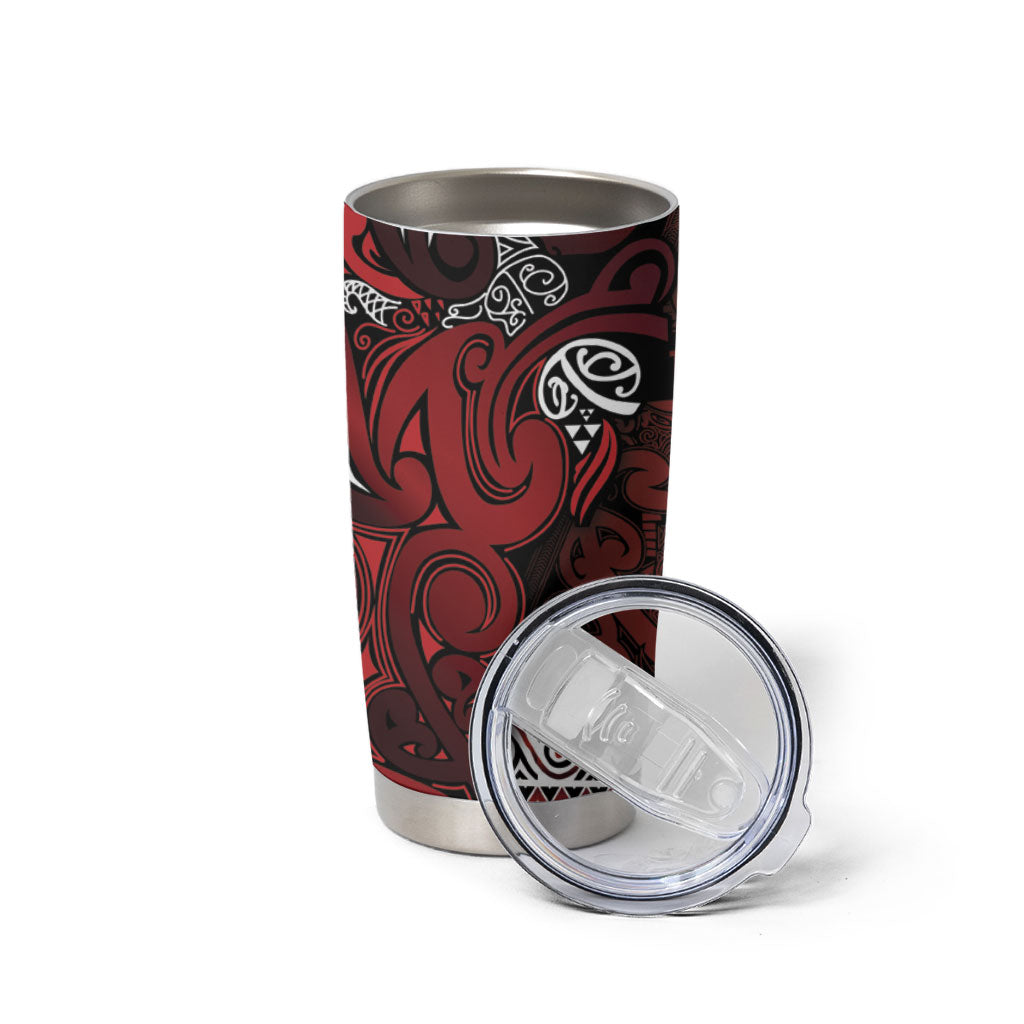 Aotearoa Iwi Te Arawa Tumbler Cup Maori Wharenui House Tribal Pattern LT9 - Polynesian Pride