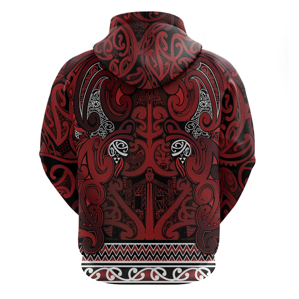Aotearoa Iwi Te Arawa Zip Hoodie Maori Wharenui House Tribal Pattern LT9 - Polynesian Pride