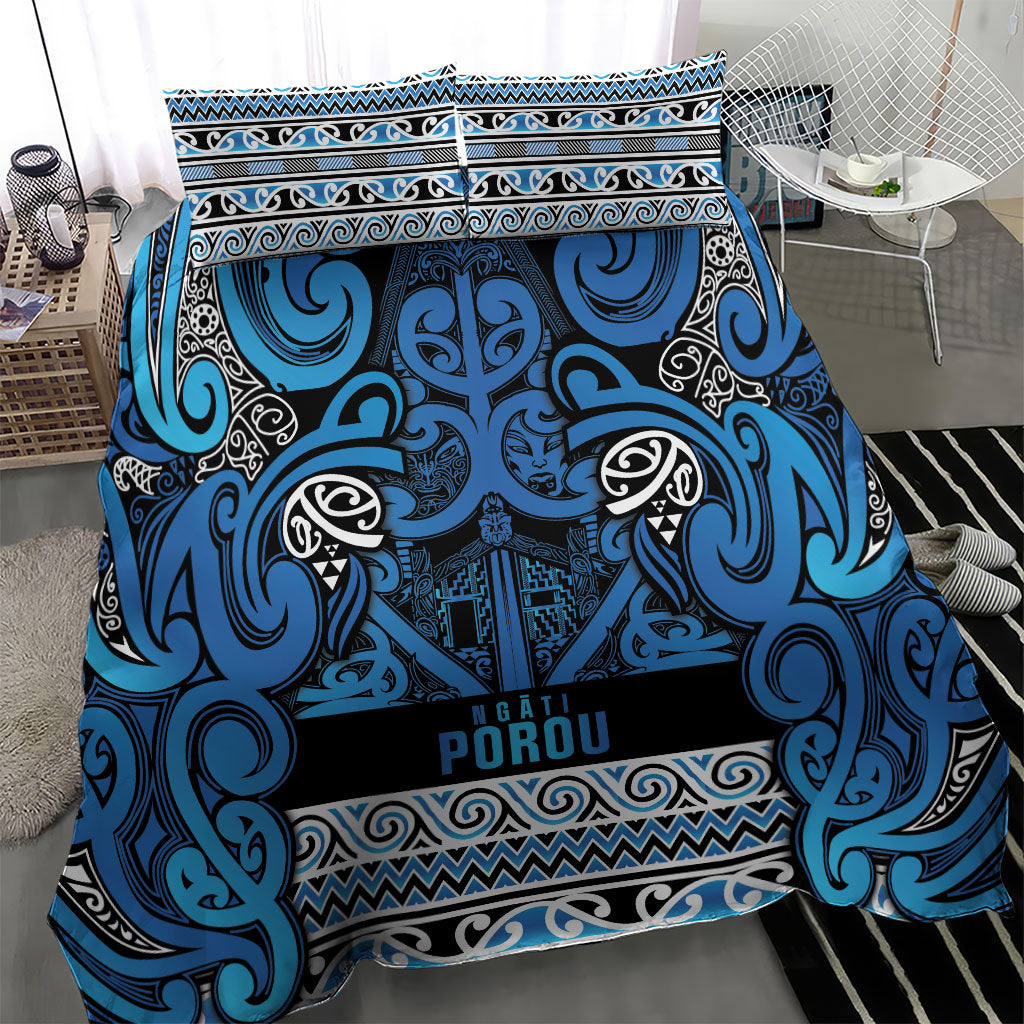 Aotearoa Iwi Ngati Porou Bedding Set Maori Wharenui House Tribal Pattern LT9 - Polynesian Pride