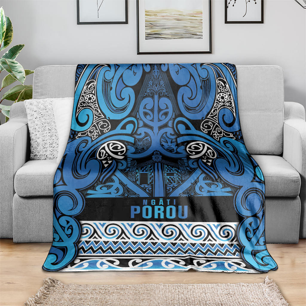 Aotearoa Iwi Ngati Porou Blanket Maori Wharenui House Tribal Pattern LT9 - Polynesian Pride