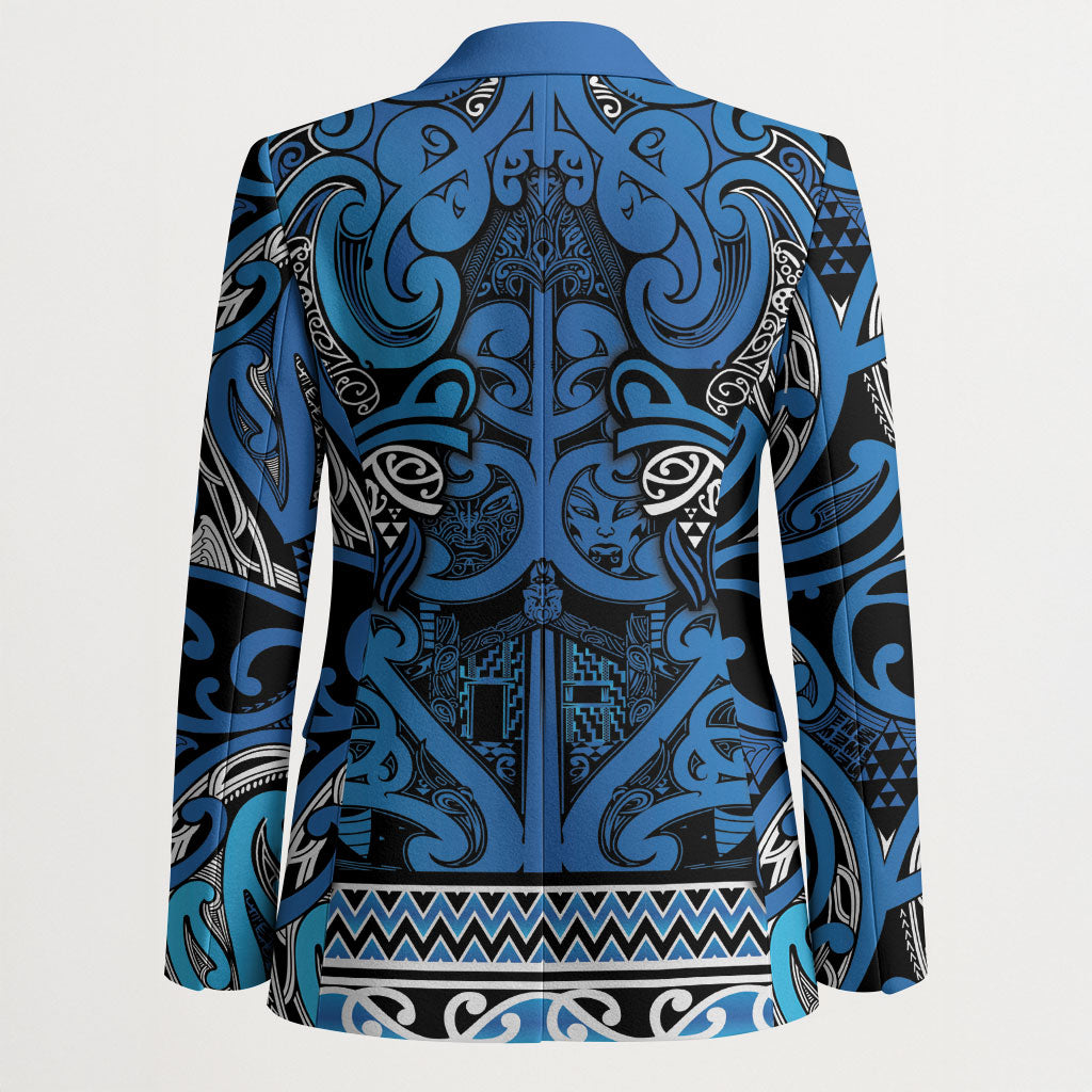 Aotearoa Iwi Ngati Porou Blazer Maori Wharenui House Tribal Pattern LT9 - Polynesian Pride