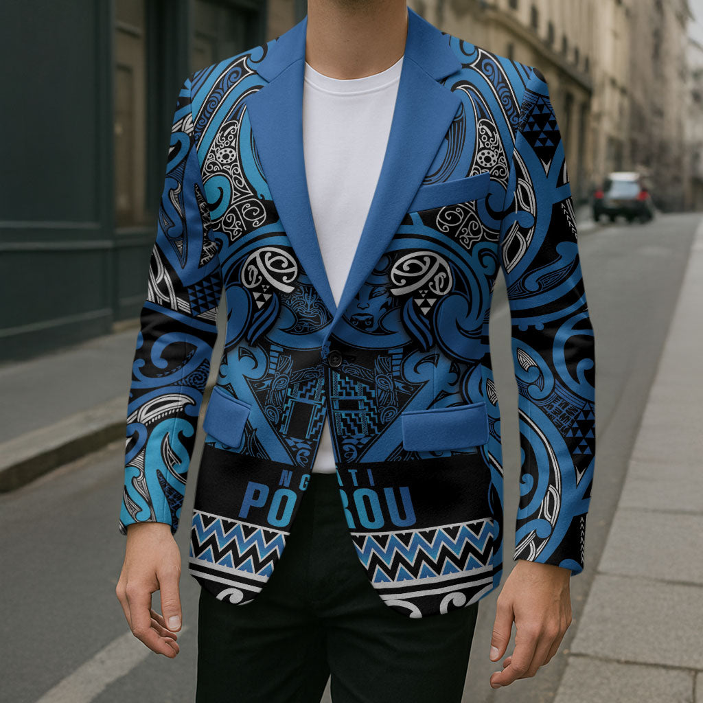 Aotearoa Iwi Ngati Porou Blazer Maori Wharenui House Tribal Pattern LT9 - Polynesian Pride
