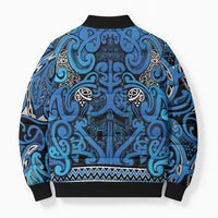 Aotearoa Iwi Ngati Porou Bomber Puffer Jacket Maori Wharenui House Tribal Pattern LT9 - Polynesian Pride