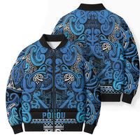 Aotearoa Iwi Ngati Porou Bomber Puffer Jacket Maori Wharenui House Tribal Pattern LT9 - Polynesian Pride
