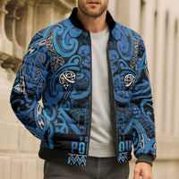 Aotearoa Iwi Ngati Porou Bomber Puffer Jacket Maori Wharenui House Tribal Pattern LT9 - Polynesian Pride