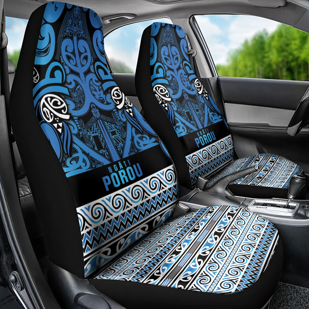 Aotearoa Iwi Ngati Porou Car Seat Cover Maori Wharenui House Tribal Pattern LT9 - Polynesian Pride