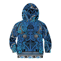 Aotearoa Iwi Ngati Porou Kid Hoodie Maori Wharenui House Tribal Pattern LT9 - Polynesian Pride