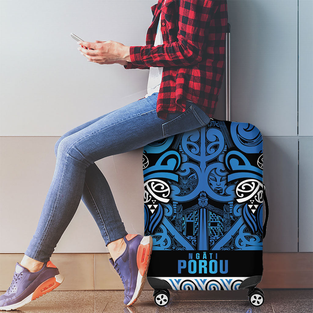 Aotearoa Iwi Ngati Porou Luggage Cover Maori Wharenui House Tribal Pattern LT9 - Polynesian Pride