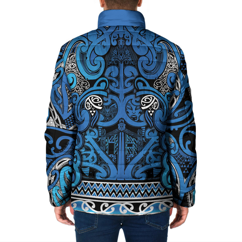 Aotearoa Iwi Ngati Porou Padded Jacket Maori Wharenui House Tribal Pattern LT9 - Polynesian Pride