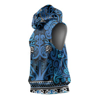 Aotearoa Iwi Ngati Porou Sleeveless Hoodie Maori Wharenui House Tribal Pattern LT9 - Polynesian Pride