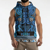 Aotearoa Iwi Ngati Porou Sleeveless Hoodie Maori Wharenui House Tribal Pattern LT9 - Polynesian Pride