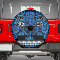 Aotearoa Iwi Ngati Porou Spare Tire Cover Maori Wharenui House Tribal Pattern LT9 - Polynesian Pride