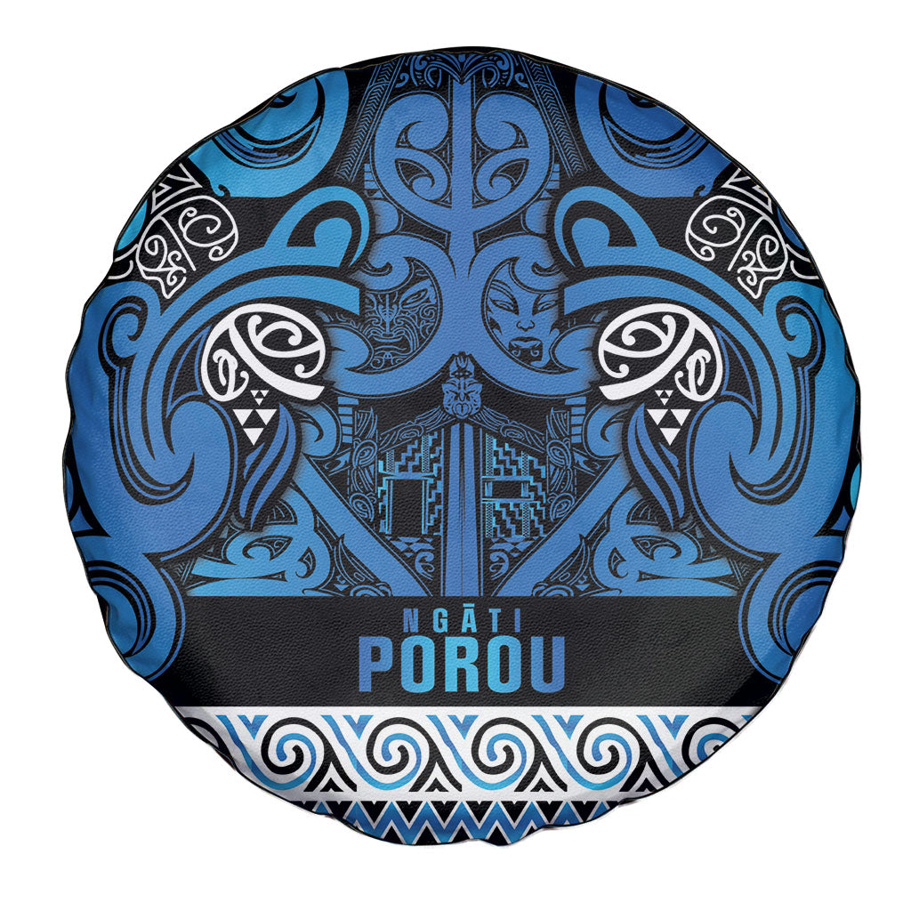 Aotearoa Iwi Ngati Porou Spare Tire Cover Maori Wharenui House Tribal Pattern LT9 - Polynesian Pride