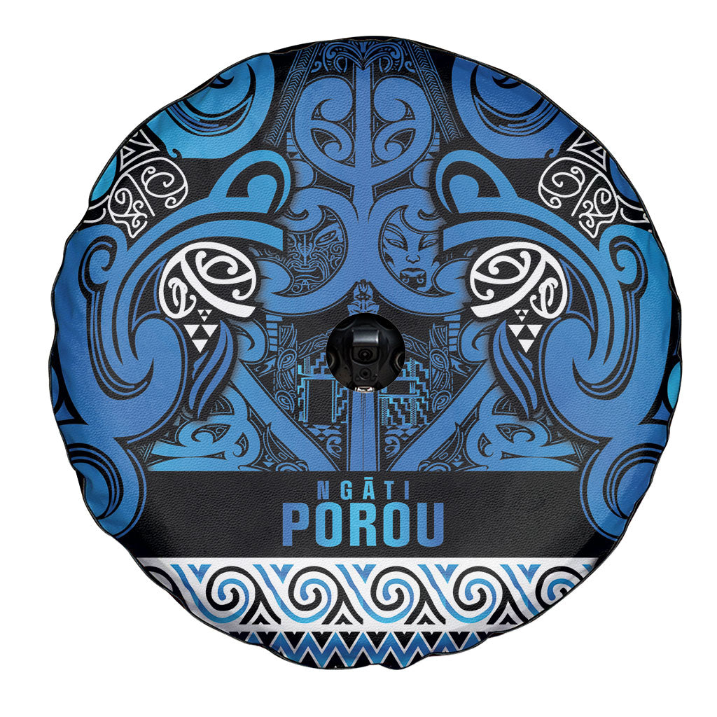 Aotearoa Iwi Ngati Porou Spare Tire Cover Maori Wharenui House Tribal Pattern LT9 - Polynesian Pride