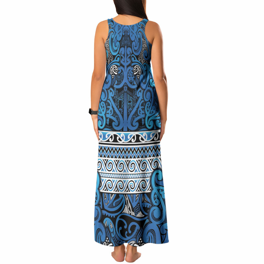Aotearoa Iwi Ngati Porou Tank Maxi Dress Maori Wharenui House Tribal Pattern LT9 - Polynesian Pride